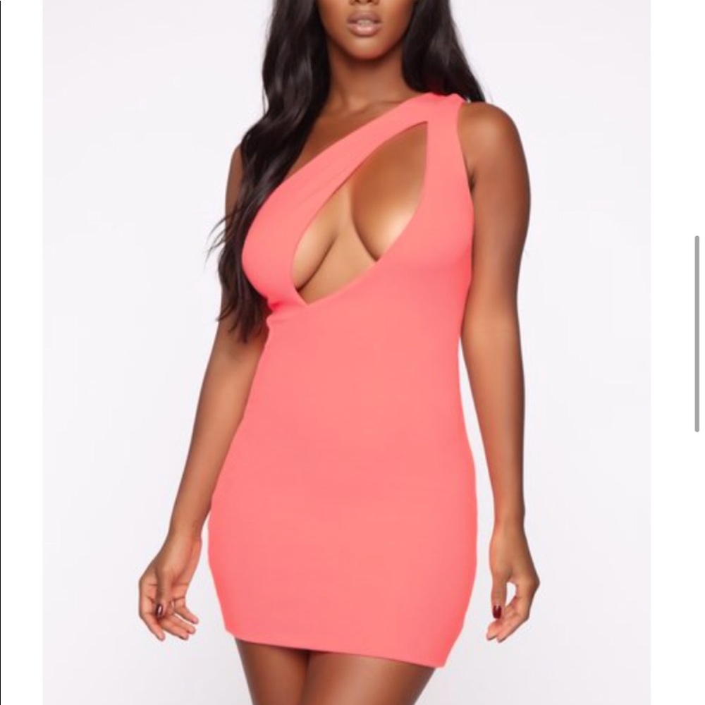 Fashion Nova Cut Me In One Shoulder Mini Dress